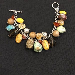 Silpada Sterling Silver Gemstone Cha Cha Bracelet